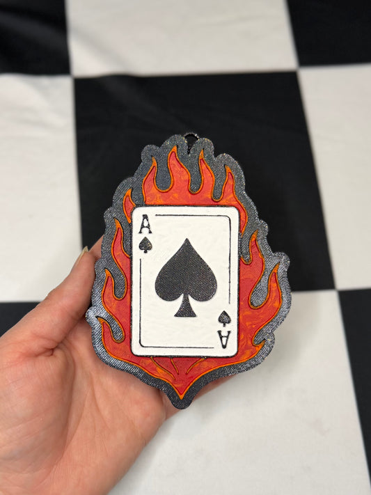 Ace in flames