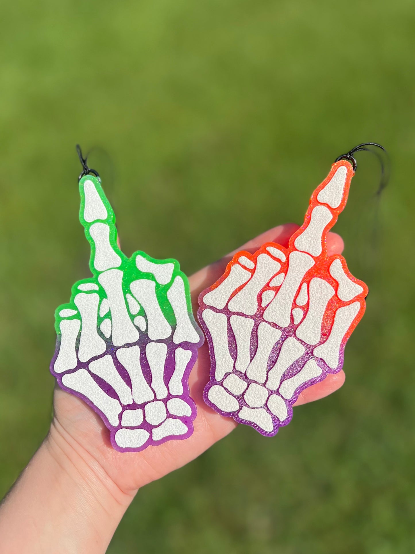 Skeleton middle finger