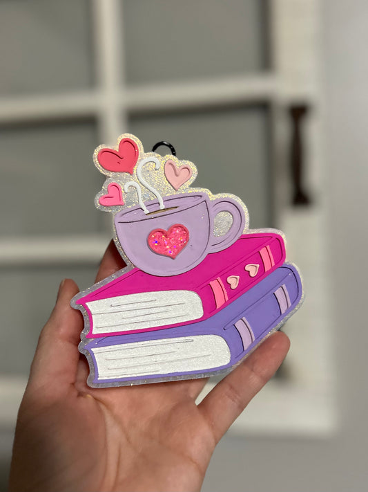 Valentine’s book stack